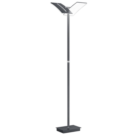 LED-golvlampa Dual med strömbrytare, järn, 192 cm
