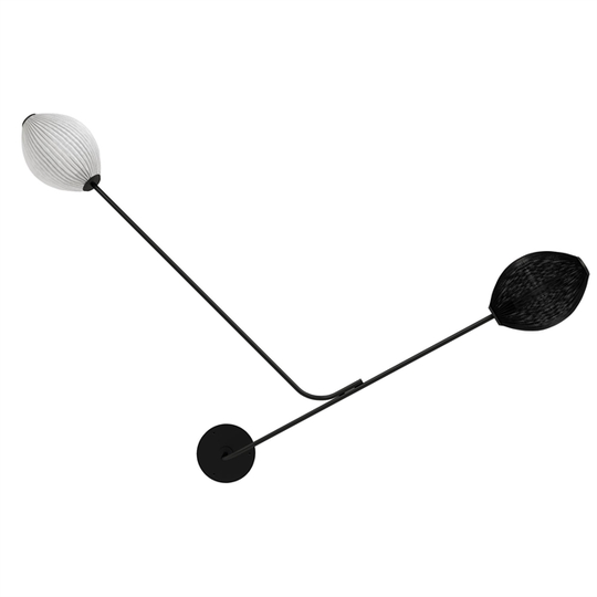 GUBI Satellit Vägglampa Fastkopplad Svart/Vit