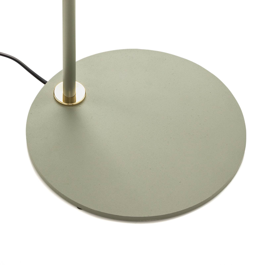 Golvlampa Destin, justerbar grön/mässing