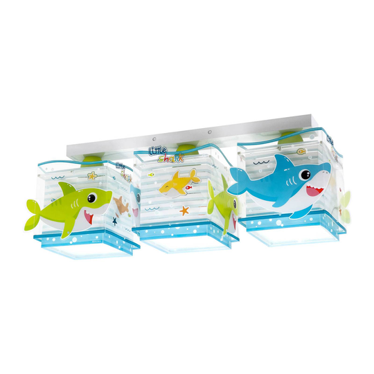 Dalber Little Shark taklampa havsmotiv 3 lampor