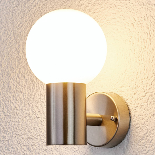 ELC Bisario utomhusvägglampa av rostfritt stål
