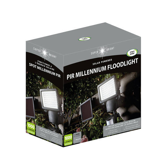 LED-solcellsvägglampa Millenium med sensor