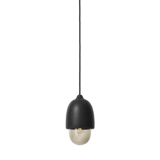 Mater Terho Taklampa Liten Svart Lindträ