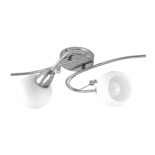 Lindby Floresca taklampa, 2 lampor, krom