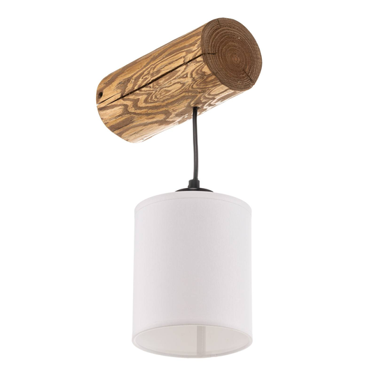 Vägglampa Furesta, etsad, lampskärm vit