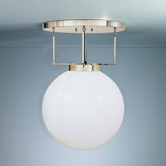 Taklampa i Bauhaus-stil, mässing 35 cm