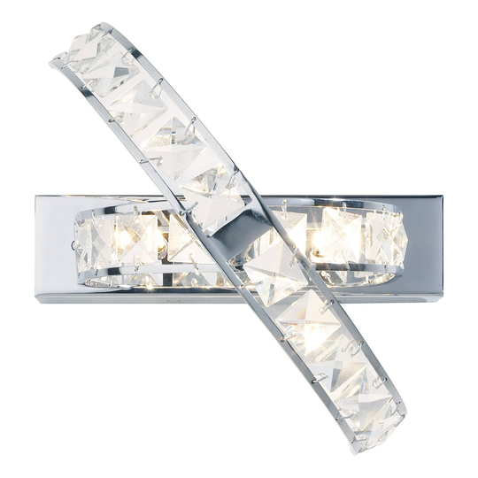 Vägglampa Eternity med kvadratiska kristaller