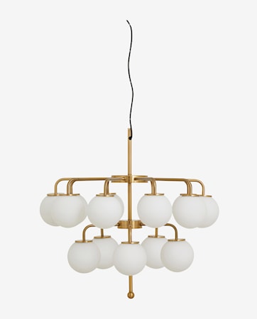 Palma Taklampa 68 Cm Mässing/Vit