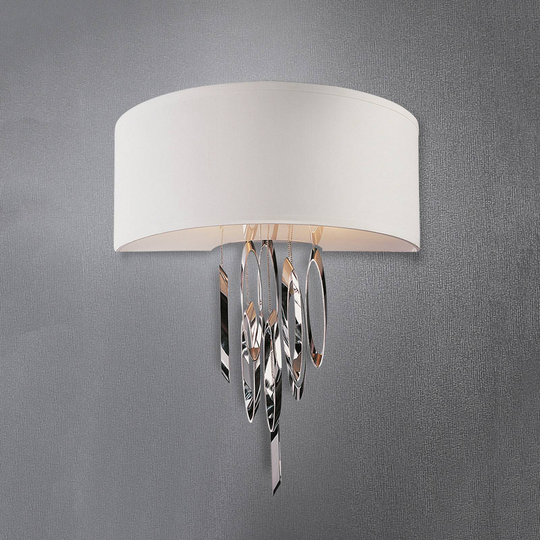 Designervägglampa Domo m. kromelement
