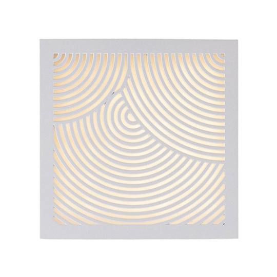 LED-utomhusvägglampa Maze Bended i vitt