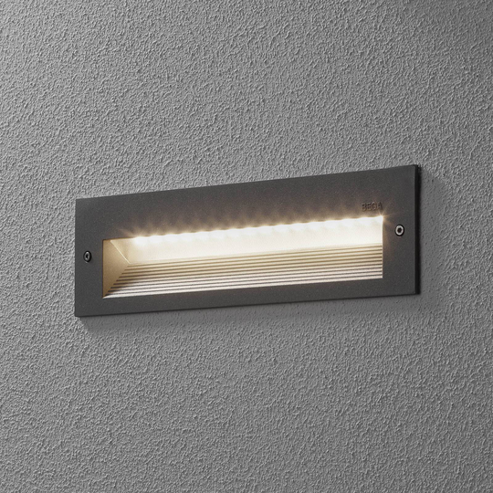 BEGA 33054 LED-vägginbyggnad 3 000 K silver 26 cm