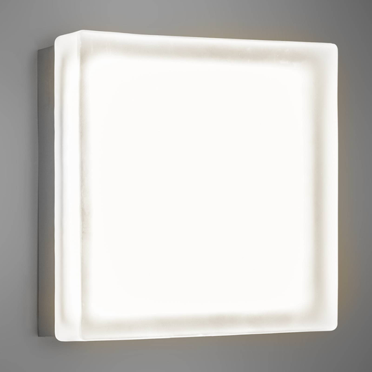 Kvadratisk LED-vägglampa Briq 02 varmvit