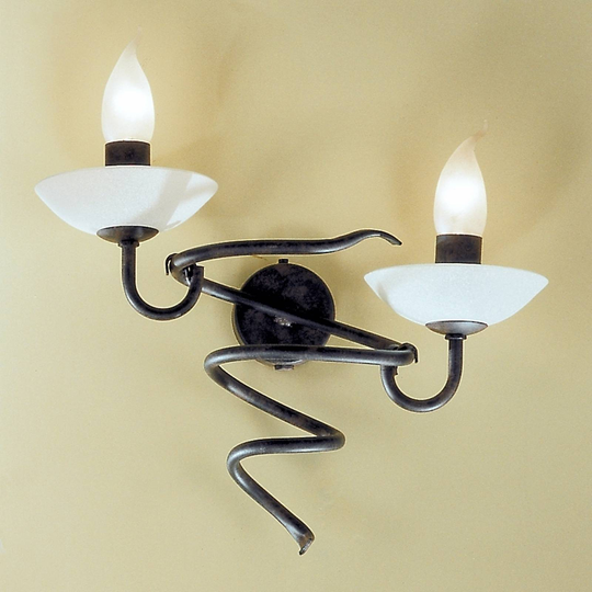Vägglampa Mauro med scavoglas, 2 lampor