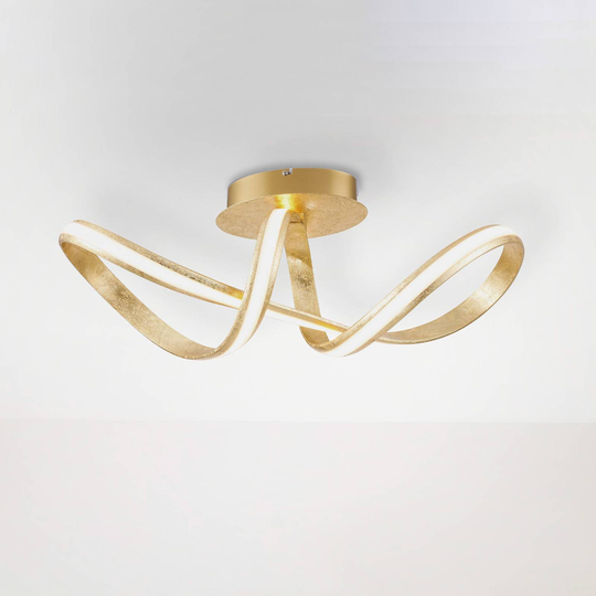 LED-taklampa Melinda, 30W, dimbar, guld