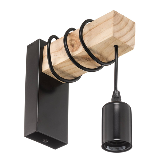 Vägglampa Townshend med träelement