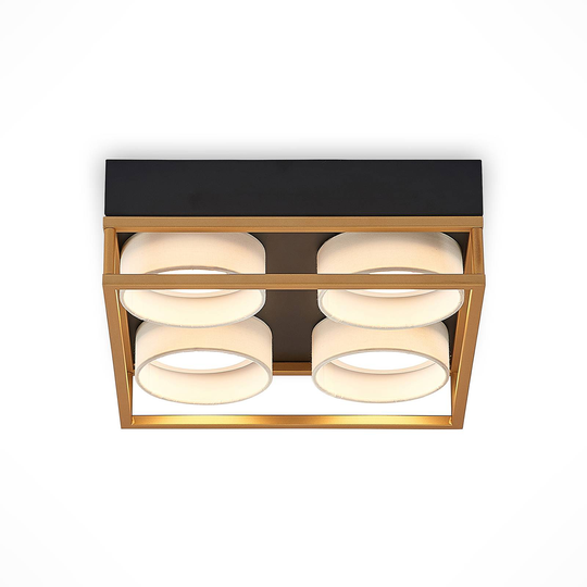 Lindby Bymera LED-taklampa kantig, 4 lampor