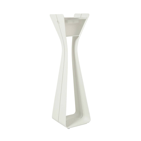 LED-solcellslampa Osmoz av aluminium, 175 cm, vit