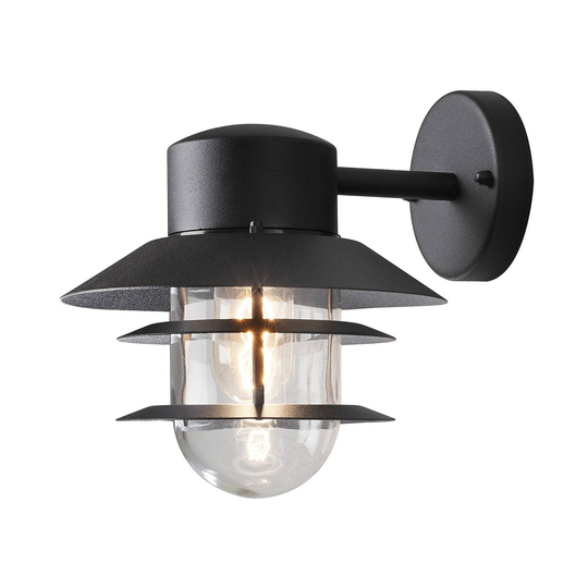 Utomhusvägglampa Modena, hängande, svart