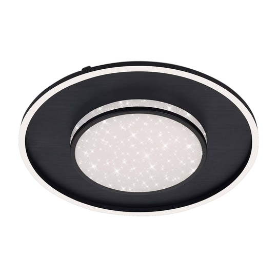 LED-taklampa Turi CCT med fjärrkontroll svart