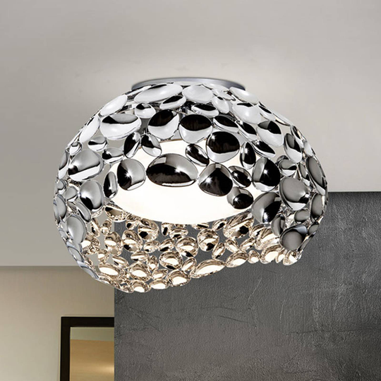 LED-hänglampa Narisa, Ø 46 cm krom