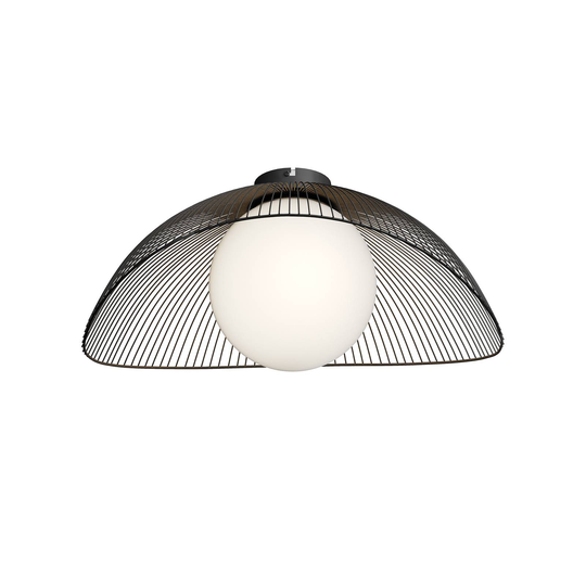 Lindby Fabronia taklampa, galler, glasglob