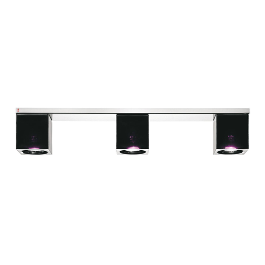 Fabbian Cubetto taklampa 3 lampor GU10 svart