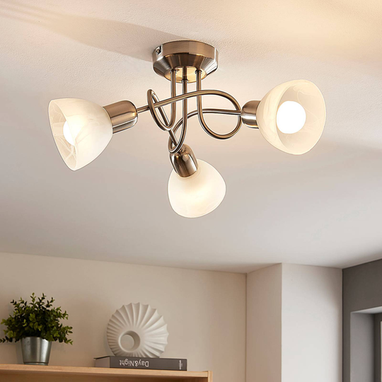 Lindby Paulina LED-taklampa, 3 lampor, rund