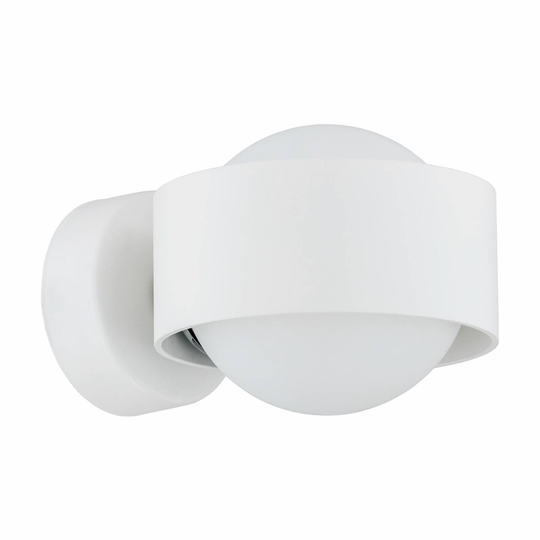 Vägglampa Mado av stål, vit, 1 lampa