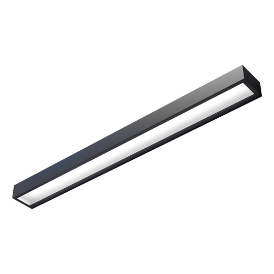 LED-vägglampa Mera, bredd 80 cm, svart, 3000 K