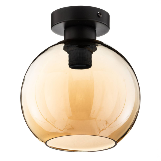 Taklampa Sofia, glasskärm bärnsten