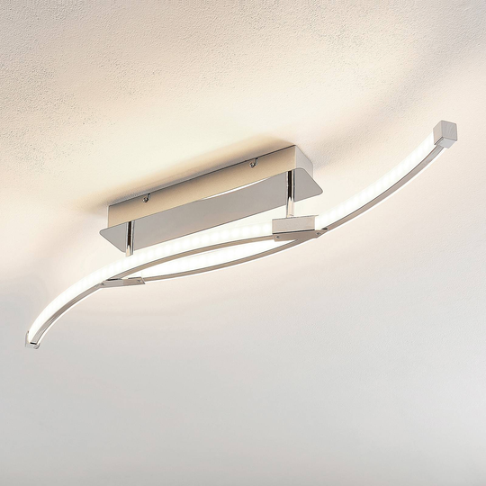 Lindby Rouven LED-taklampa, spiralform, 4 lampor