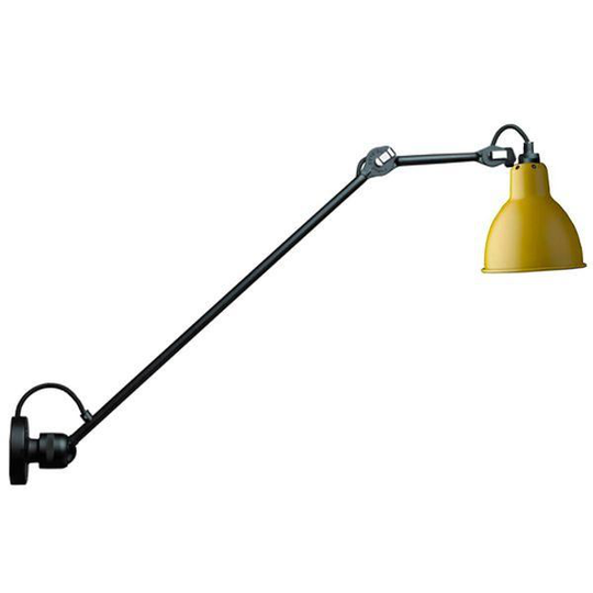 Lampe Gras N304 L60 Vägglampa Matt Svart & Gul Hardwired