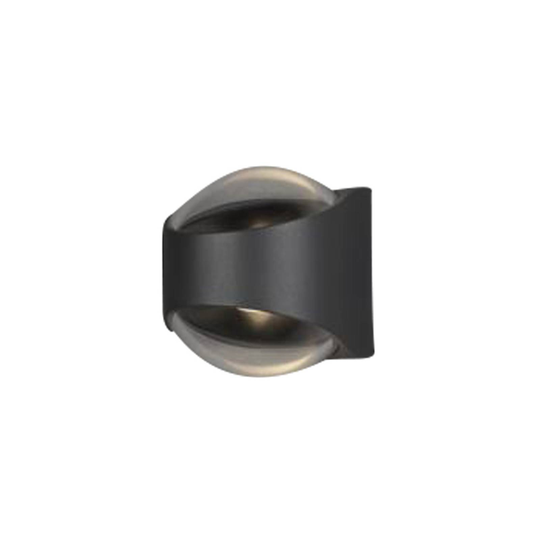 LED-utomhusvägglampa Bitonto 2 lampor antracit