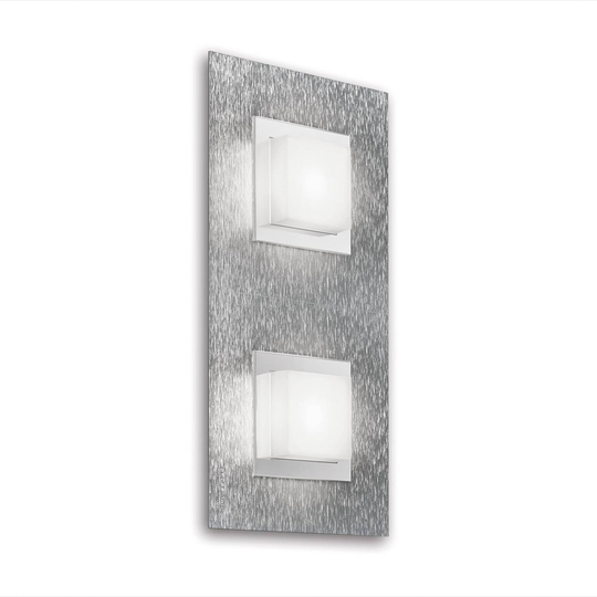 GROSSMANN Basic LED-vägglampa, 2 lampor, aluminium