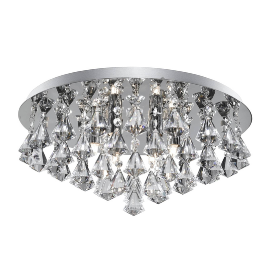 Taklampa Hanna 45 cm krom