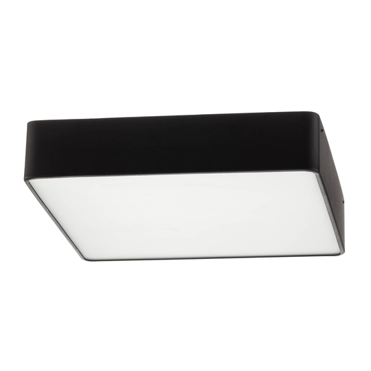Taklampa Oro av stål och glas, svart, 35 cm