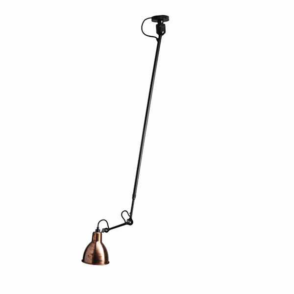 Lampe Gras N302 Taklampa Matt Svart & Rå Koppar