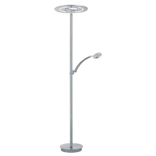 LED-golvlampa Monti av nickel, läslampa, CCT