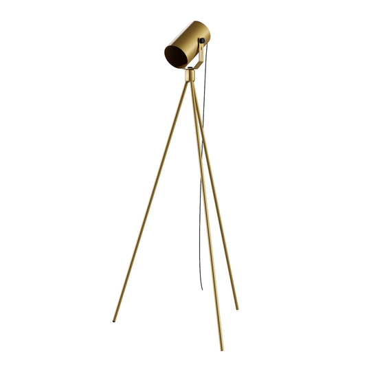 Golvlampa La Tuba 1250 trebent med spot, guld