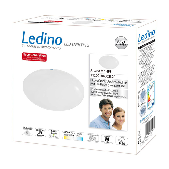 LED-taklampa Altona HF-sensor 4 000 K 18 W 32 cm