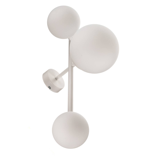 Vägglampa Dione, 3 lampor, vit