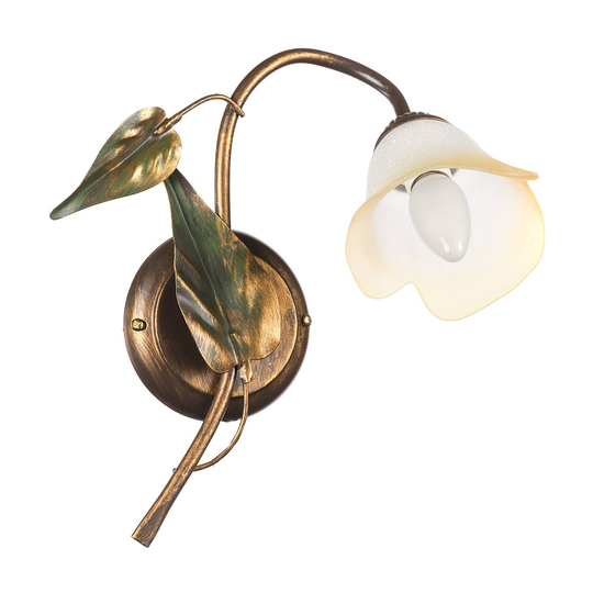 Vägglampa Miranda 1 lampa, brons