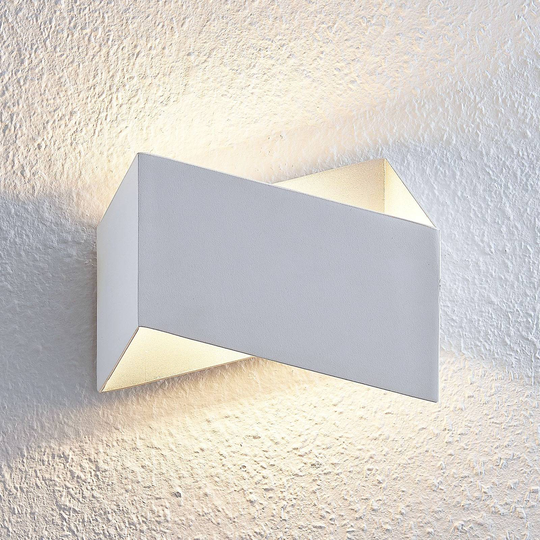 Arcchio Assona LED-vägglampa, vit-silver