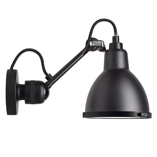 Lampe Gras N304 Vägglampa Matt Svart Bathroom
