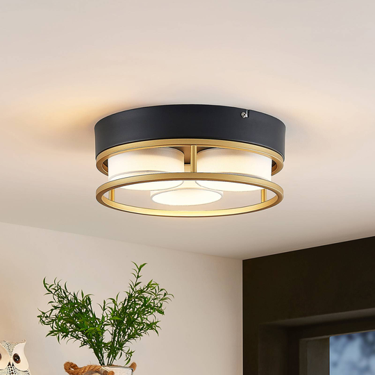 Lindby Bymera LED-taklampa rund, 3 lampor