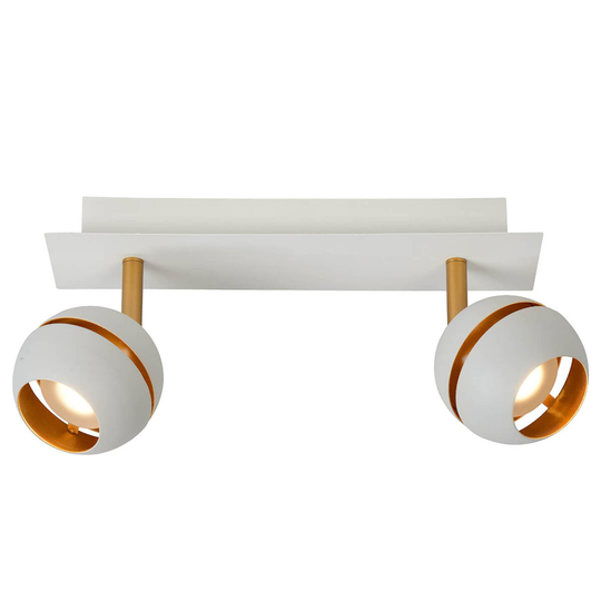 LED-taklampa Binari, 2 lampor, vit