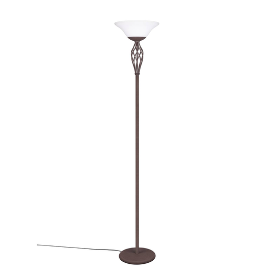Golvlampa Rustica med fotströmbrytare, rost