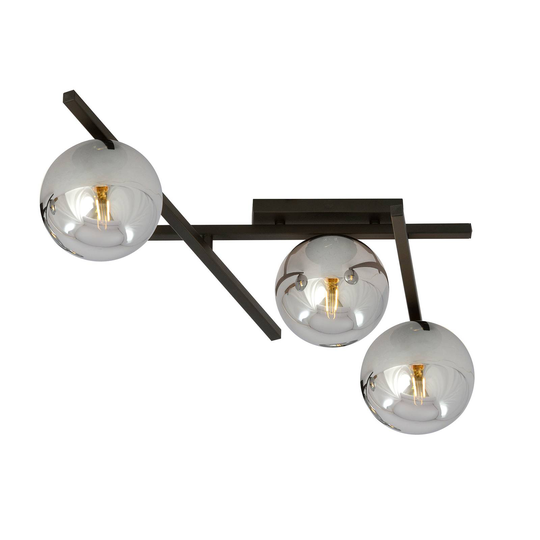 Taklampa Smart, svart/grafik, 3 lampor