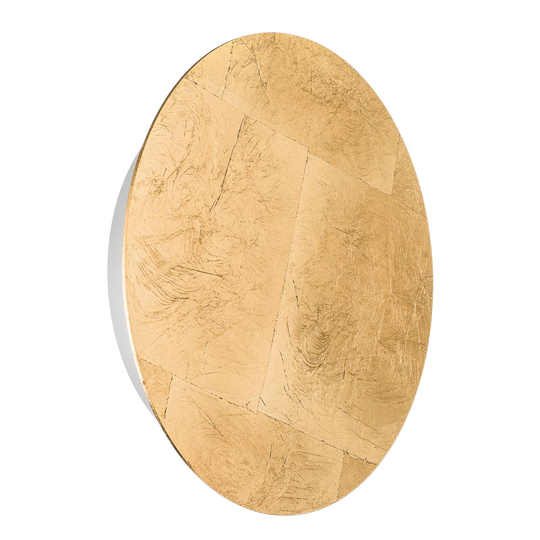 Escale Blade LED-vägglampa, bladguld, Ø 24 cm