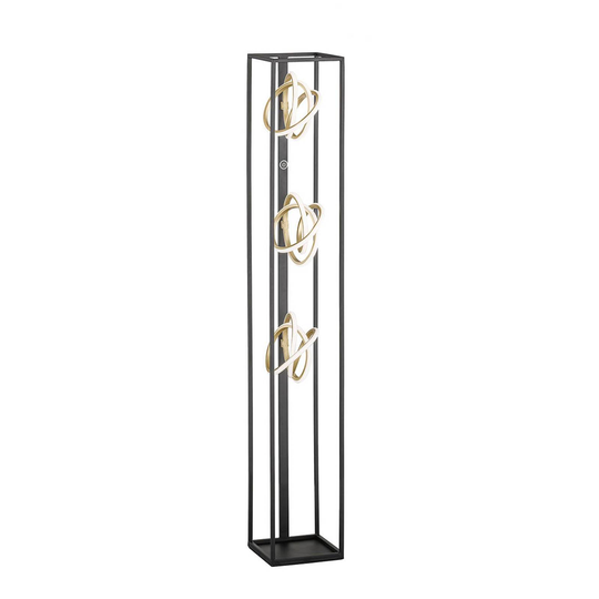 LED-golvlampa Gisi, 3 lampor, dimbar